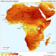 Africa has the greatest solar resource of any continent – by far. SolarGIS, CC BY-SA